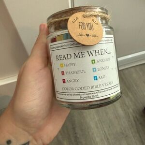 Bible Verse Color Coded Read Me When Prayer Jar Christian Catholic LDS Inspiring